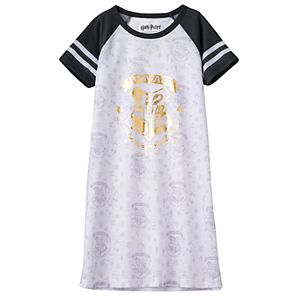 Girls 7-16 Harry Potter Hogwarts Raglan Dorm Nightgown