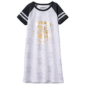 Girls 7-16 Harry Potter Hogwarts Raglan Dorm Nightgown