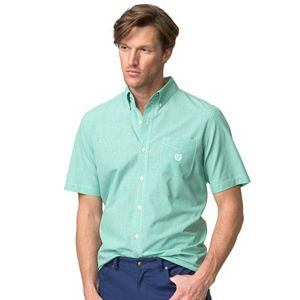 Men's Chaps Classic-Fit Houndstooth Easy-Care Button-Down Shirt