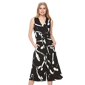 Women's DR by Donna Ricco Abstract  Culotte Jumpsuit