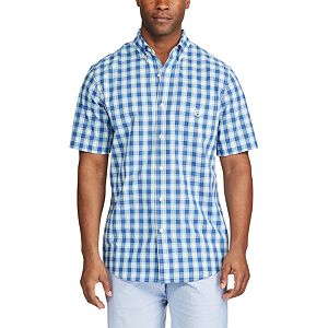 Men's Chaps Classic-Fit Plaid Poplin Easy-Care Button-Down Shirt