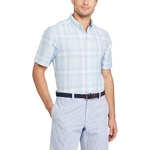 Men's Chaps Classic-Fit Linen-Blend Button-Down Shirt