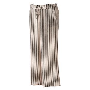 Juniors' Plus Size Joe B Wide-Stripe Palazzo Pants