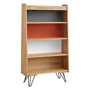 Linon Perry 4-Shelf Multicolored Bookshelf