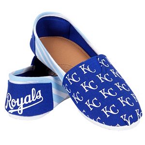 Women's Forever Collectibles Kansas City Royals Striped Canvas Shoes