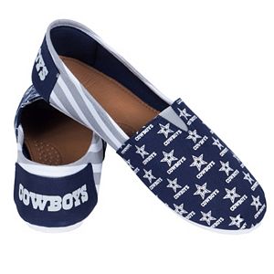 Women's Forever Collectibles Dallas Cowboys Striped Canvas Shoes