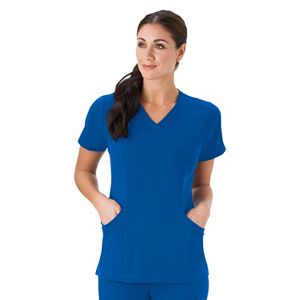 Plus Size Jockey Scrubs Modern Mesh V-Neck Top