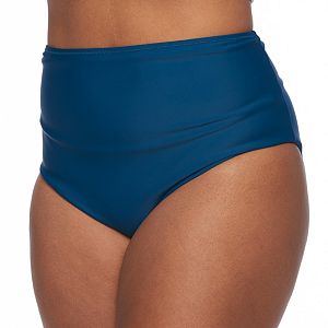 Plus Size Pink Envelope High-Waisted Bikini Bottoms
