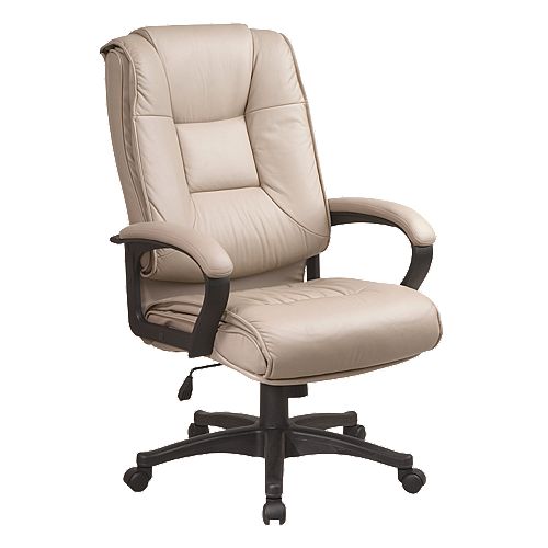 Office Star Products Deluxe High Back Executive Leather Chair