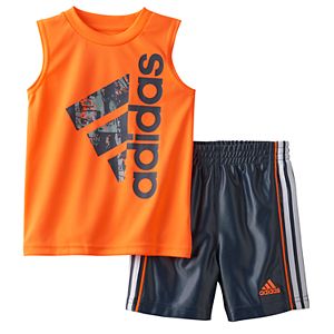 Baby Boy adidas Sleeveless Graphic Tee & Shorts Set