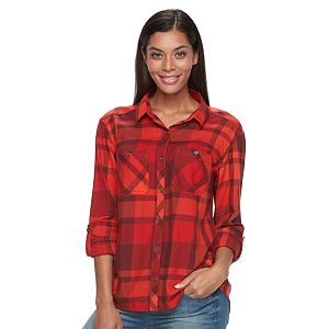 Women's Columbia Wildscape Flannel Plaid Roll-Tab Shirt