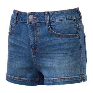 Juniors' SO® High-Waist Jean Shortie Shorts