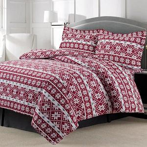 Oslo 3-piece Flannel Printed Duvet Cover Set