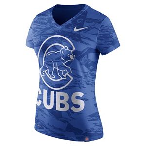 Women's Nike Chicago Cubs Pattern Dri-FIT Tee
