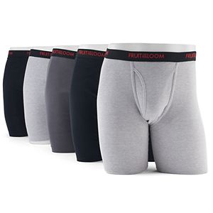 Men's Fruit of the Loom Signature 5-pack Dri-Stretch Long-Leg Boxer Briefs