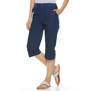 Petite Croft & Barrow® Button-Tab Capris