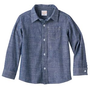 Baby Boy Jumping Beans® Long Sleeve Chambray Button-Down Shirt