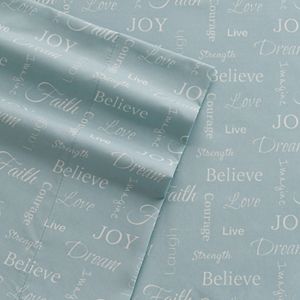 Grand Collection Microfiber Inspirational Print Sheet Set
