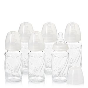 Evenflo Feeding 6-pk. 4-oz. Vented + Clear Glass Bottles