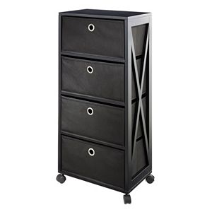 Simple By Design 4-Drawer Rolling Storage Tower