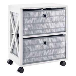 Simple By Design 2-Drawer Rolling Storage Tower