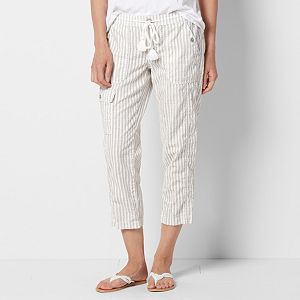 Petite Size SONOMA Goods for Life™ Beachy Linen Blend Capris