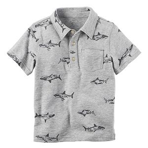 Baby Boy Carter's Short Sleeve Printed Slubbed Polo Shirt