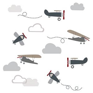 Lambs & Ivy Evan Airplanes & Clouds Wall Decal Set