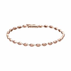 LC Lauren Conrad 10k Rose Gold 1/4 Carat T.W. Diamond Marquise Bracelet by