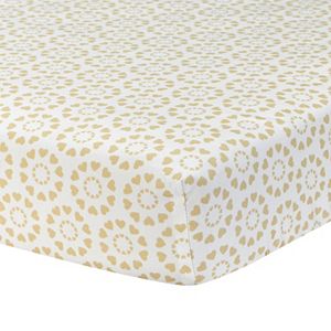 Lambs & Ivy Dawn Hearts Fitted Crib Sheet