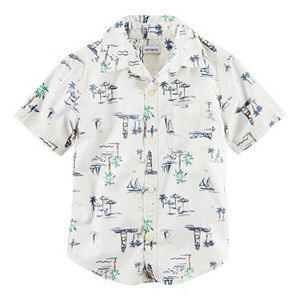 Baby Boy Carter's Tropical Woven Button-Front Shirt