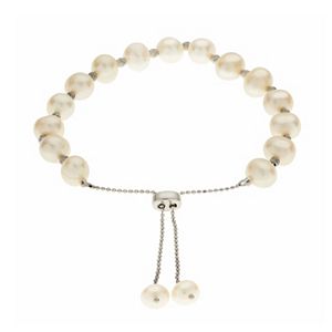 PearLustre by Imperial Sterling Silver Freshwater Cultured Pearl Bolo Bracelet