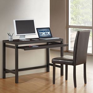 Techni Mobili Desk & Faux-Leather Chair 2-piece Set
