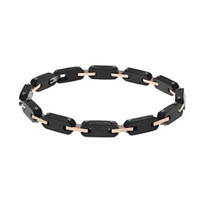 LYNX Men's Tri Tone Stainless Steel Bracelet