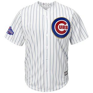Men's Majestic Chicago Cubs 2016 World Series Champions Gold Program Cool Base Replica Jersey