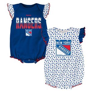 Baby Reebok New York Rangers Polka-Dot Bodysuit Set