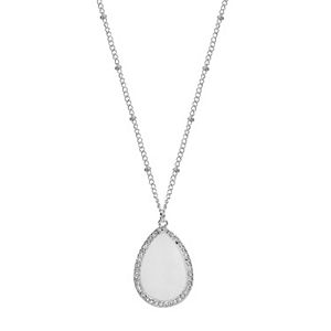 LC Lauren Conrad Long Mother-of-Pearl Teardrop Pendant Necklace