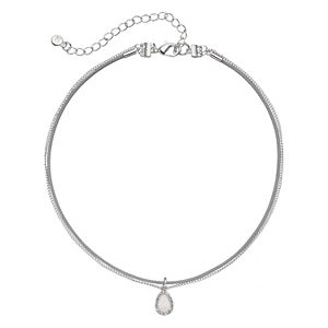 LC Lauren Conrad Mother-of-Pearl Teardrop Double Strand Choker Necklace