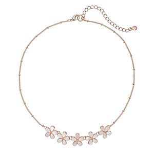 LC Lauren Conrad Mother-of-Pearl Flower Necklace