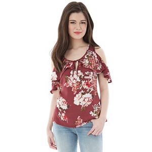 Juniors' IZ Byer California Open-Back Cold Shoulder Top