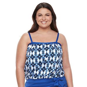 Plus Size Apt. 9® Blouson Tankini Top