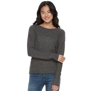 Juniors' SO® Cross-Back Crewneck Sweater