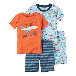 Baby Boy Carter's 4-pc. Print & Graphic Tee & Shorts Pajama Set