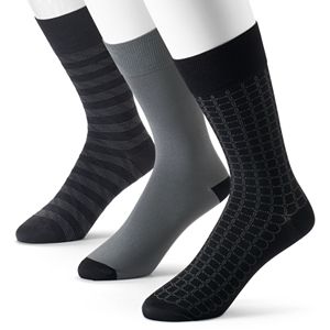 Men's Marc Anthony Patterned Micofiber Dress Socks