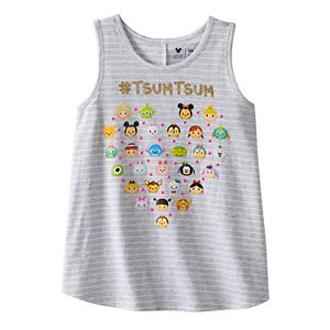 Disney's Tusm Tsum Girls 4-7 Hashtag Stripe Swing Tank Top by Jumping Beans®