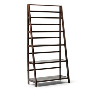 Simpli Home Acadian Wide Ladder Bookshelf