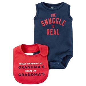 Baby Boy Carter's Graphic Bodysuit & Graphic Bib Set