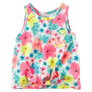 Girls 4-8 Carter's Floral Knot-Front Tank Top