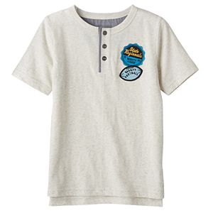 Boys 4-7x SONOMA Goods for Life™ Patched High-Low Henley Tee
