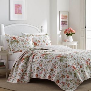 Laura Ashley Lifestyles Breezy Floral Quilt Set